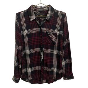 Rails Plaid Long Sleeve Super Soft Button-Down Shirt Size‎ Small